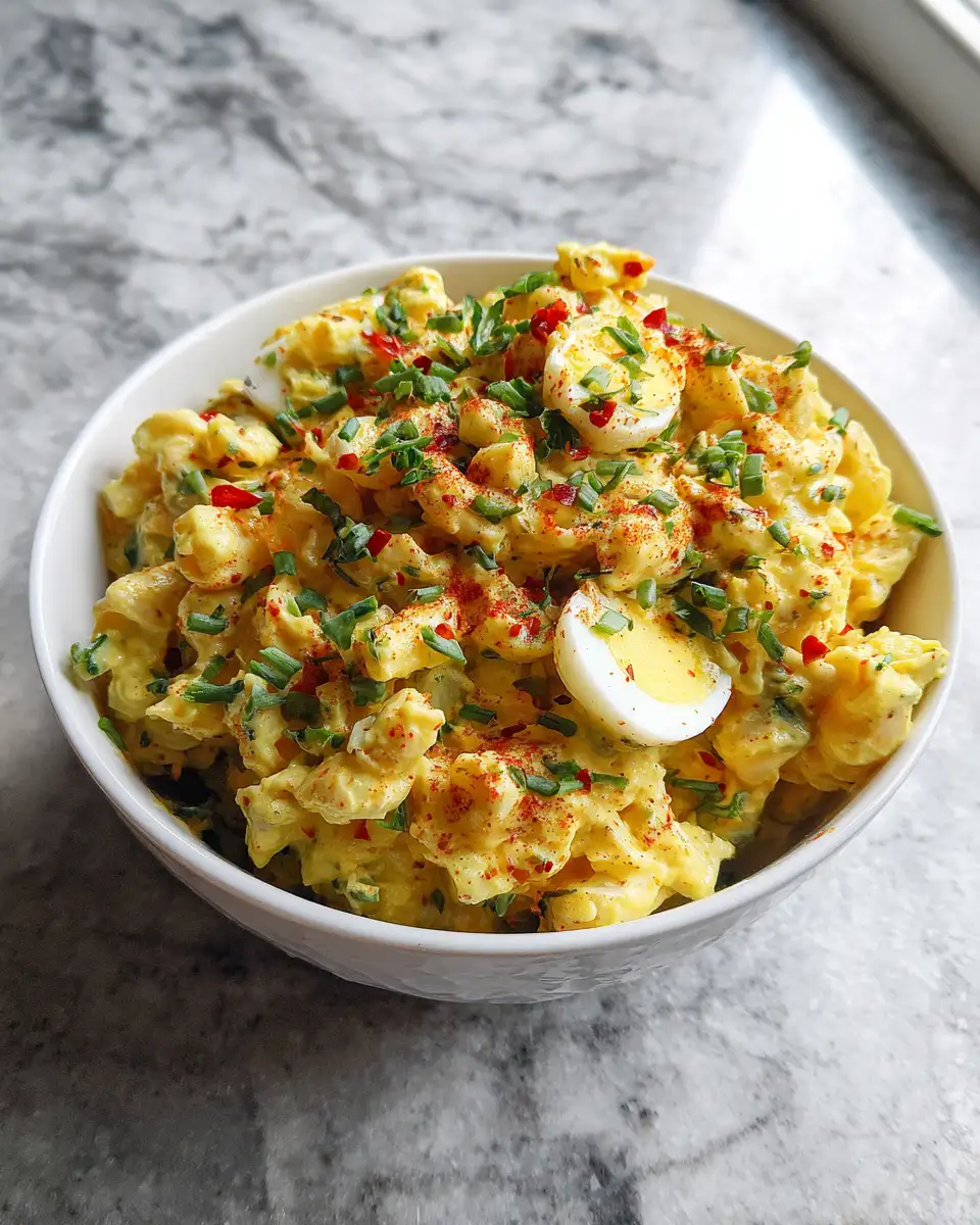 Final dish - Ultimate Creamy Deviled Egg Macaroni Salad Delight