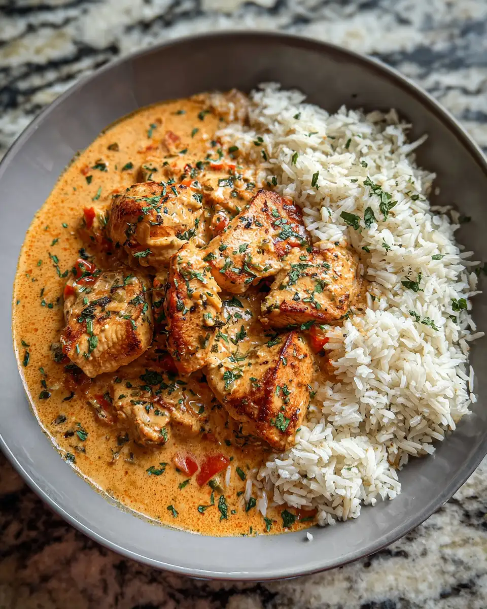 Irresistibly Creamy Garlic Red Pepper Chicken: A Flavor Explosion in Every Bite 6 Final dish - Irresistibly Creamy Garlic Red Pepper Chicken: A Flavor Explosion in Every Bite
