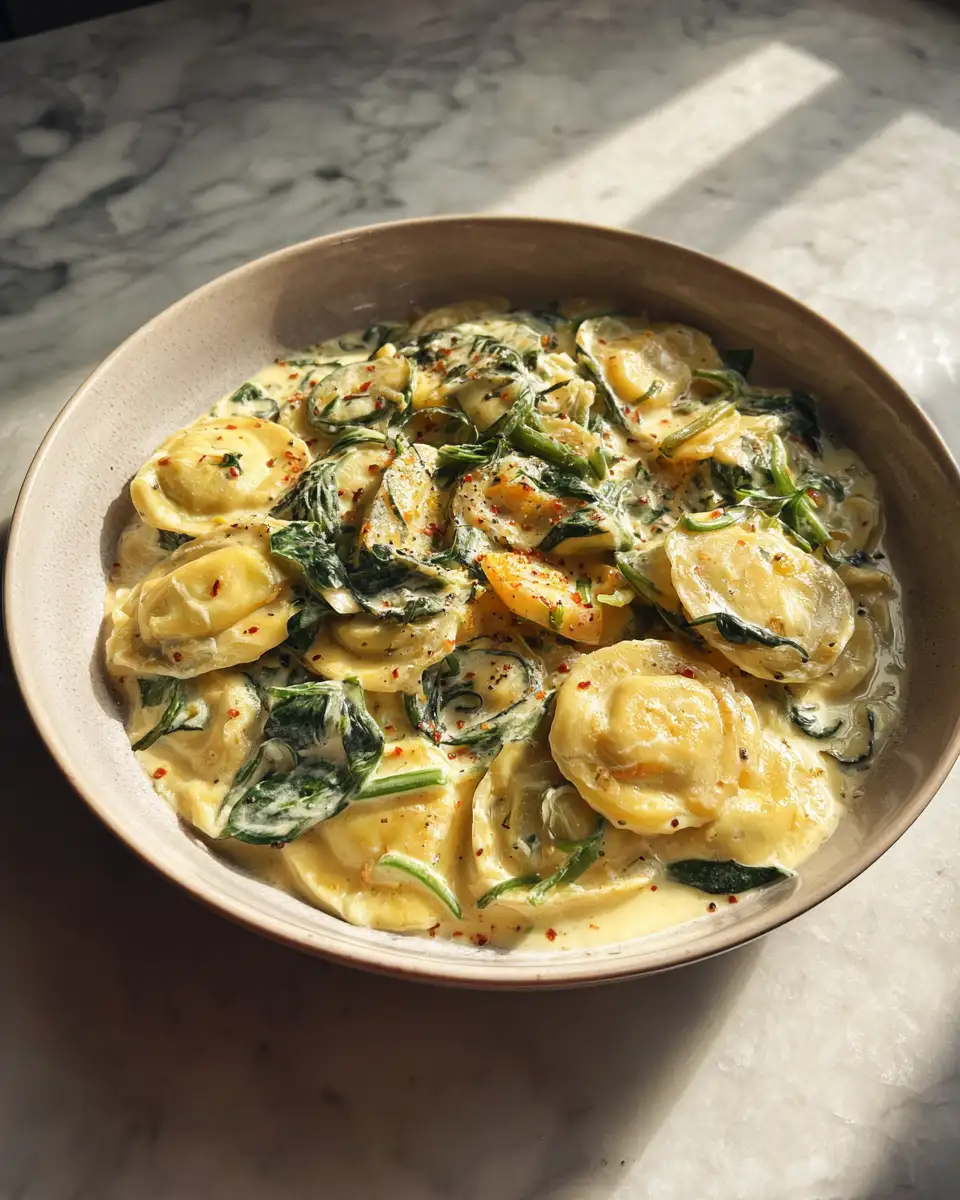 Final dish - Hearty Comfort in a Bowl: Discover the Magic of Creamy Ravioli Soup