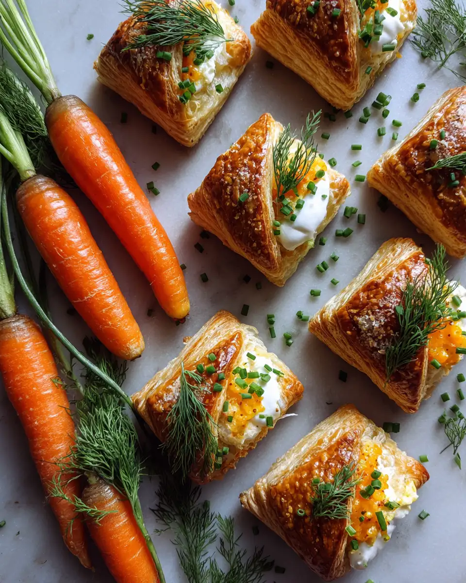 Crispy Carrot Creations: Irresistibly Creative Puff Pastry Snacks 4 Ingredients for Crispy Carrot Creations: Irresistibly Creative Puff Pastry Snacks