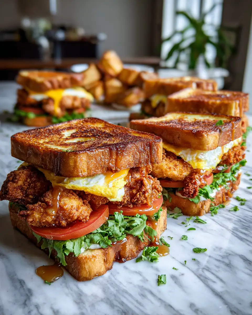 Ingredients for The Ultimate Breakfast Indulgence: Crispy French Toast Fried Chicken Sandwich