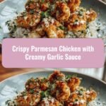 Savor the Crunch of Crispy Parmesan Chicken with Velvety Garlic Bliss