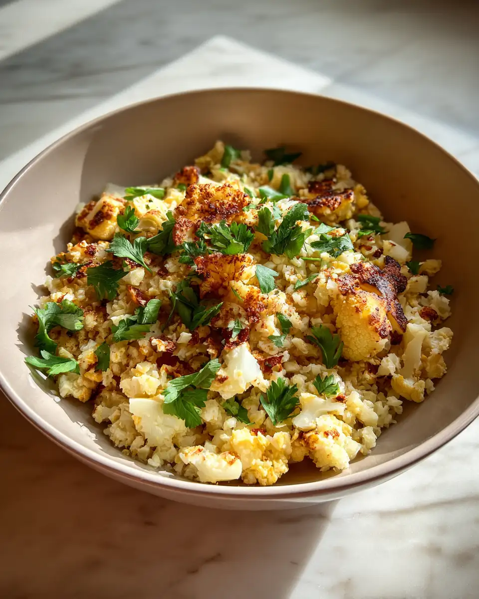 Effortlessly Delicious: Easy Cheesy Cauliflower Rice 6 Final dish - Effortlessly Delicious: Easy Cheesy Cauliflower Rice