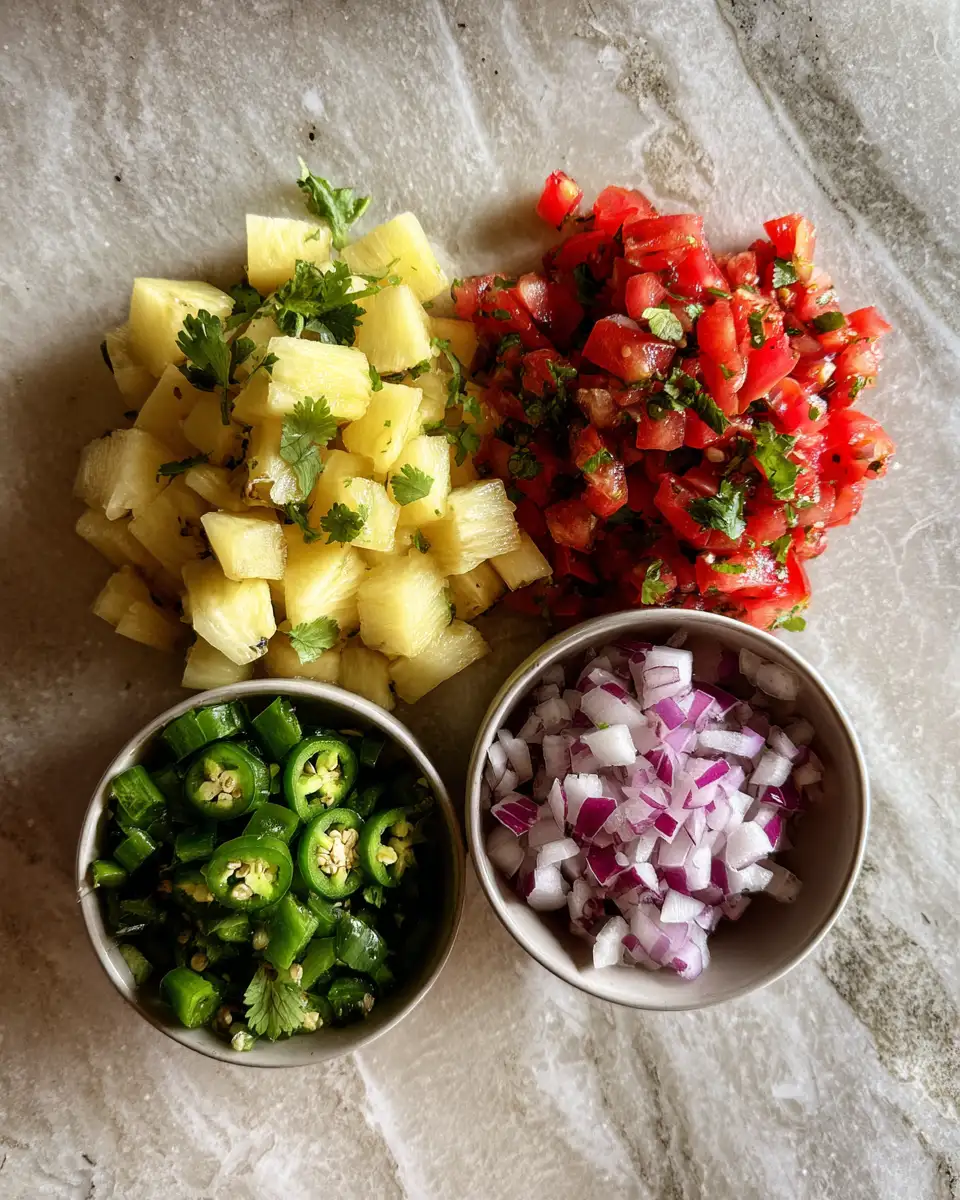 Ingredients for Tropical Twist: Elevate Your Dishes with Fresh Pineapple Pico de Gallo