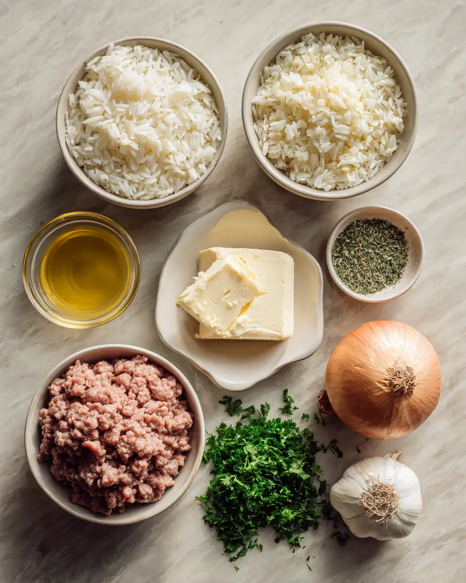Ingredients for Savor the Flavor: The Ultimate Garlic Butter Beef & Rice Skillet Delight