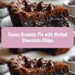 Indulge in the Ultimate Gooey Brownie Pie with Melted Chocolate Chips