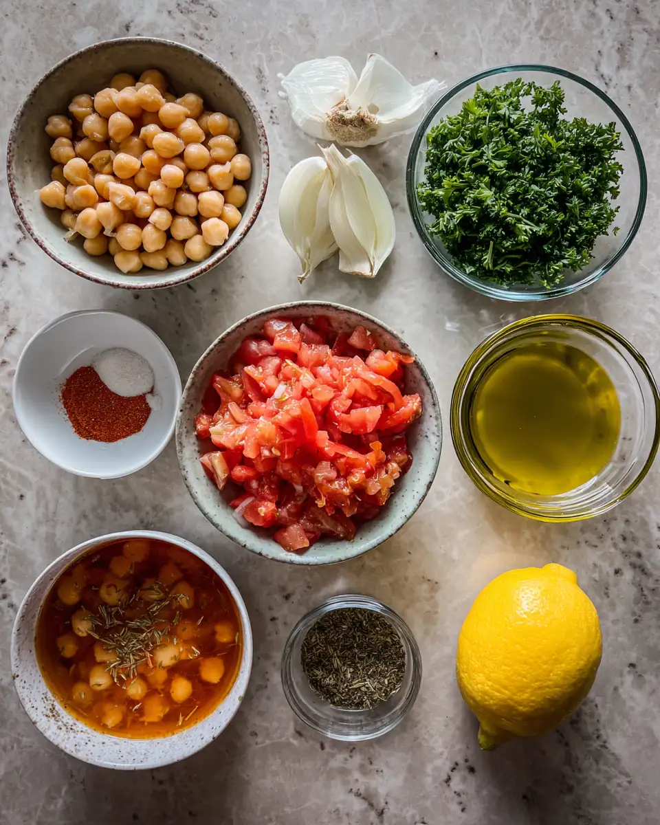 Warm Your Soul with Savory Greek Chickpea Soup 4 Ingredients for Warm Your Soul with Savory Greek Chickpea Soup