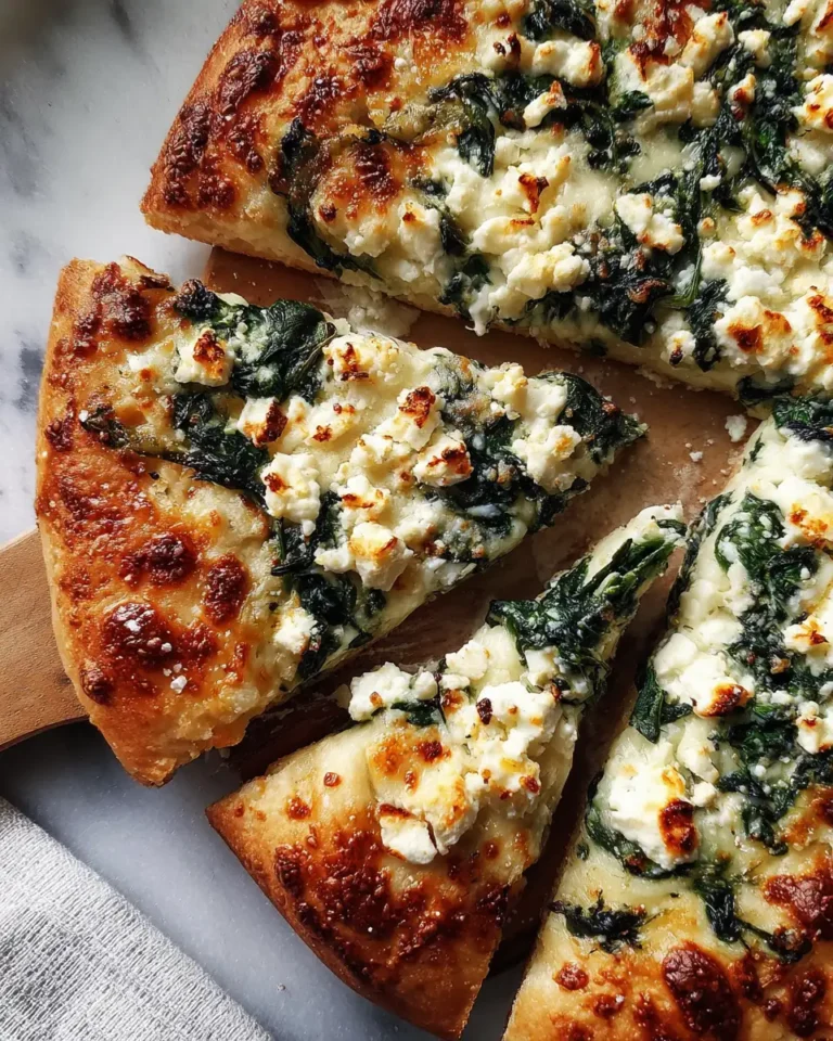 Savor the Mediterranean: Greek Spinach and White Pizza Delight - Featured Image