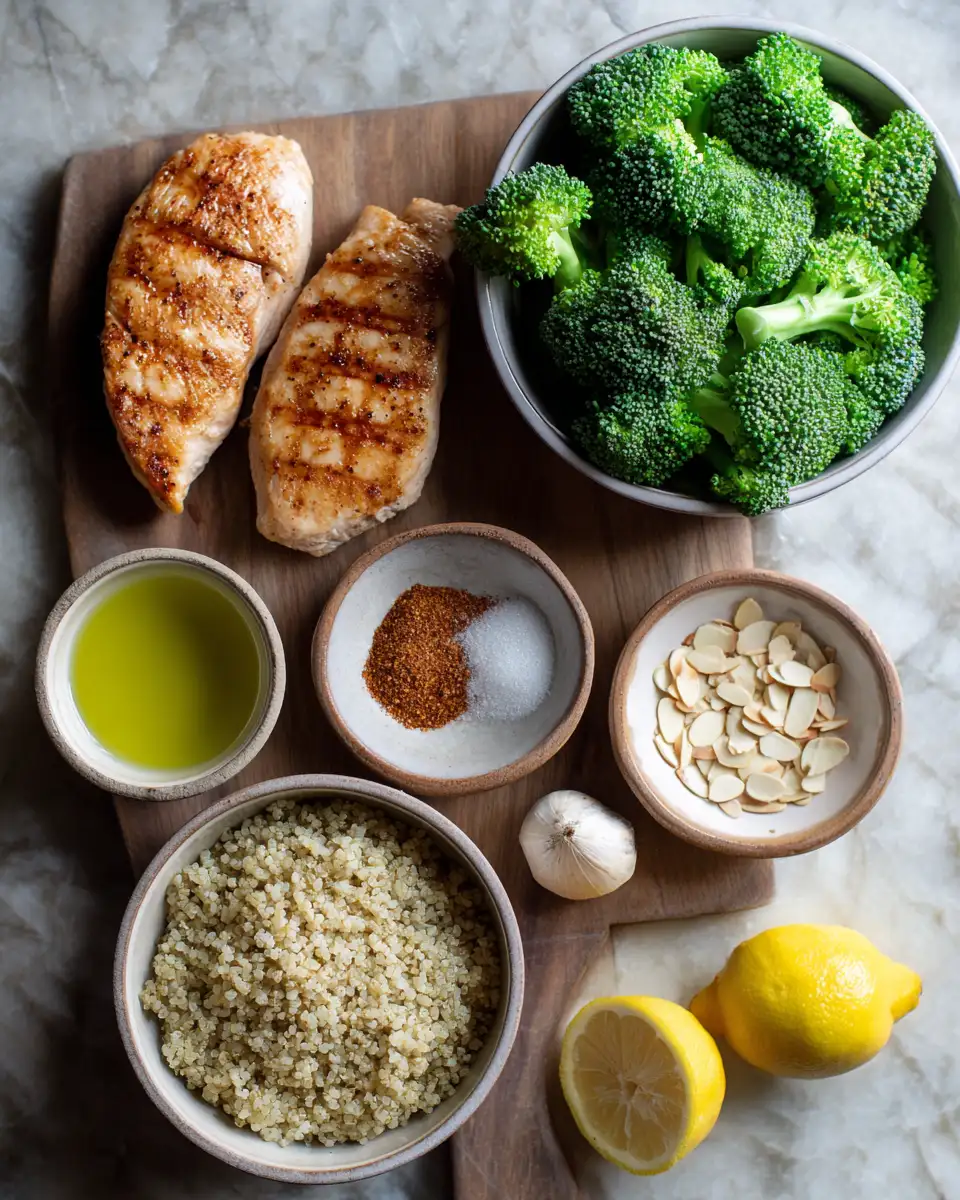 Sizzle and Crunch: Irresistible Grilled Chicken and Broccoli Bowls 4 Ingredients for Sizzle and Crunch: Irresistible Grilled Chicken and Broccoli Bowls
