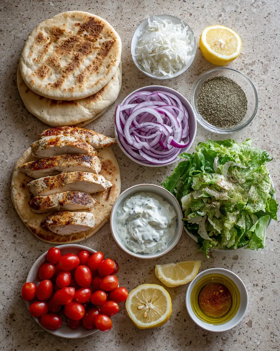 Ingredients for Mouthwatering Grilled Chicken Gyro Sandwiches That Elevate Your Lunch Game
