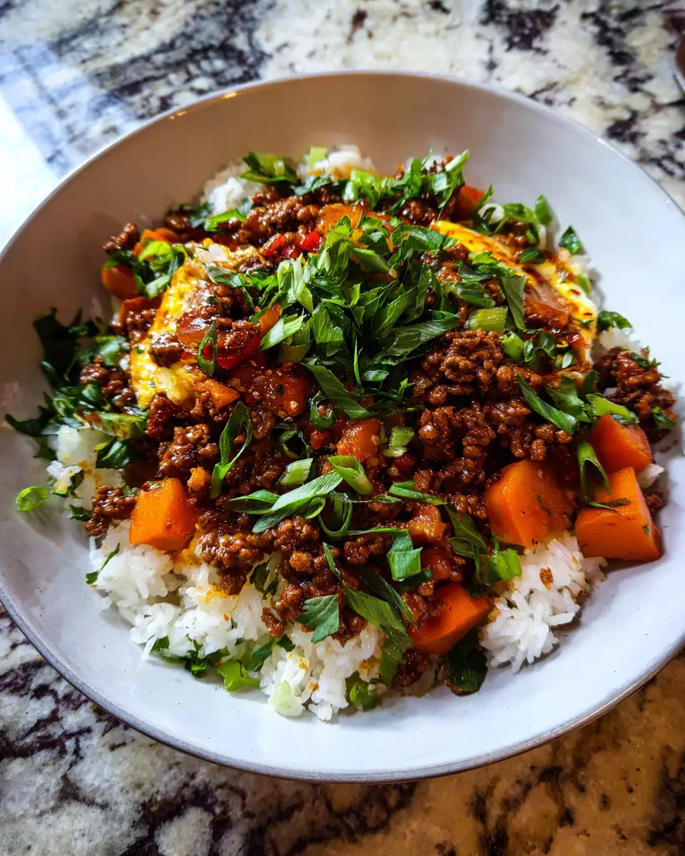 Final dish - Sizzling Delight for Hot Honey Ground Beef Bowls Lovers