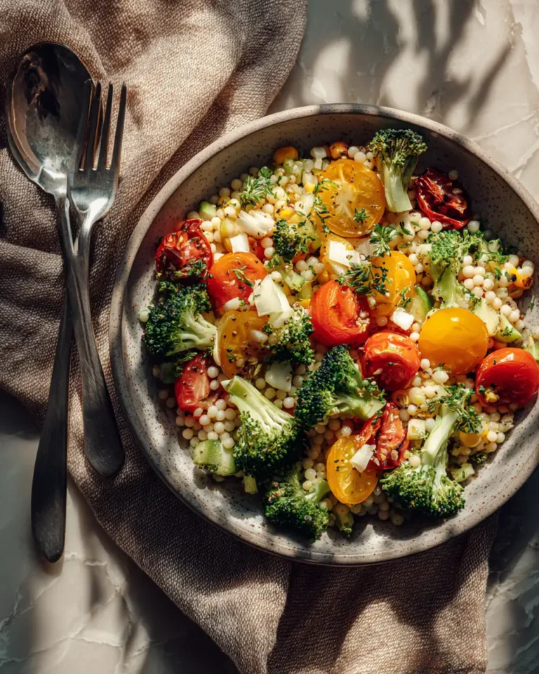 Vibrant Flavors: Israeli Couscous Salad with Broccoli Delight - Featured Image