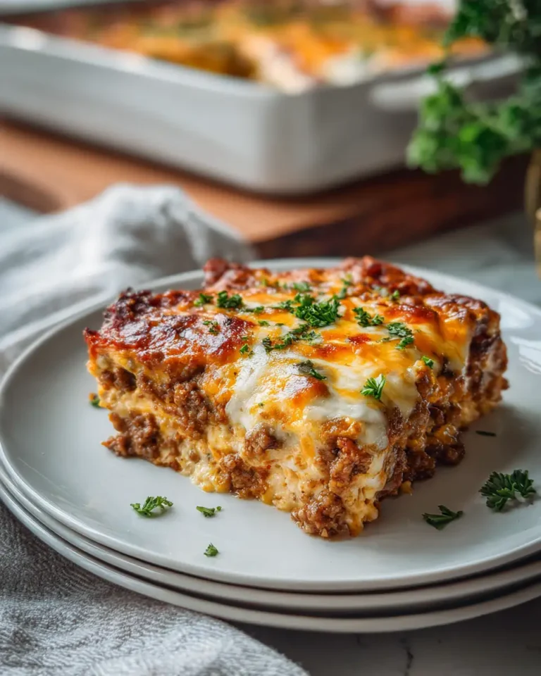 Sizzling Keto Mexican Ground Beef Casserole Delight - Featured Image