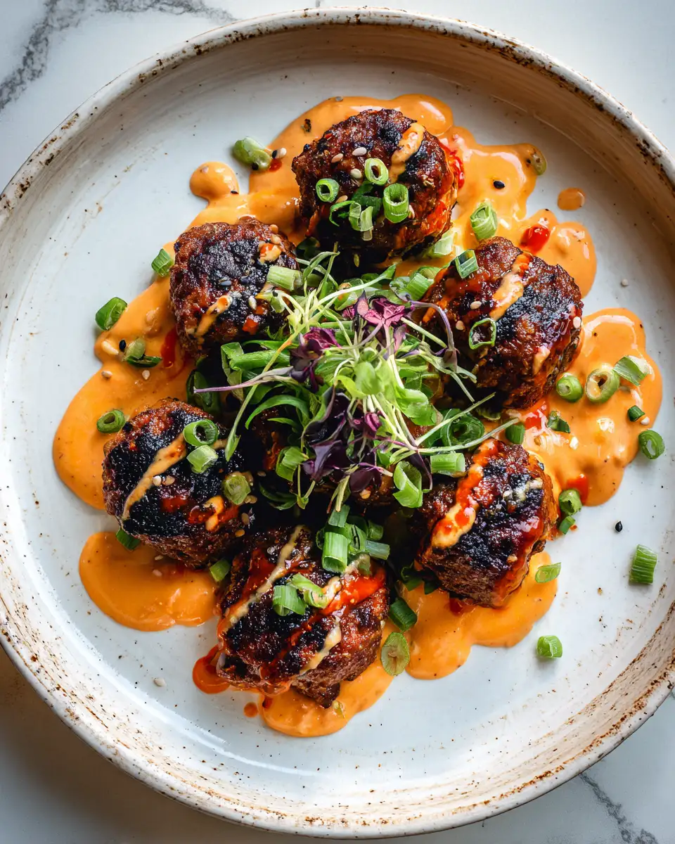 Korean Meatballs with Spicy Mayo: A Flavorful Fusion Adventure 6 Final dish - Korean Meatballs with Spicy Mayo: A Flavorful Fusion Adventure