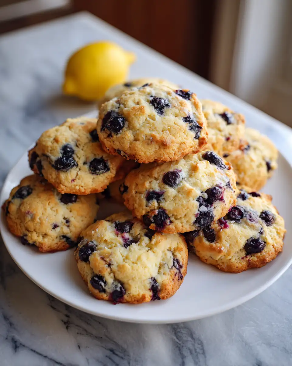 Final dish - Zesty Lemon Blueberry Cookies That Burst with Flavor
