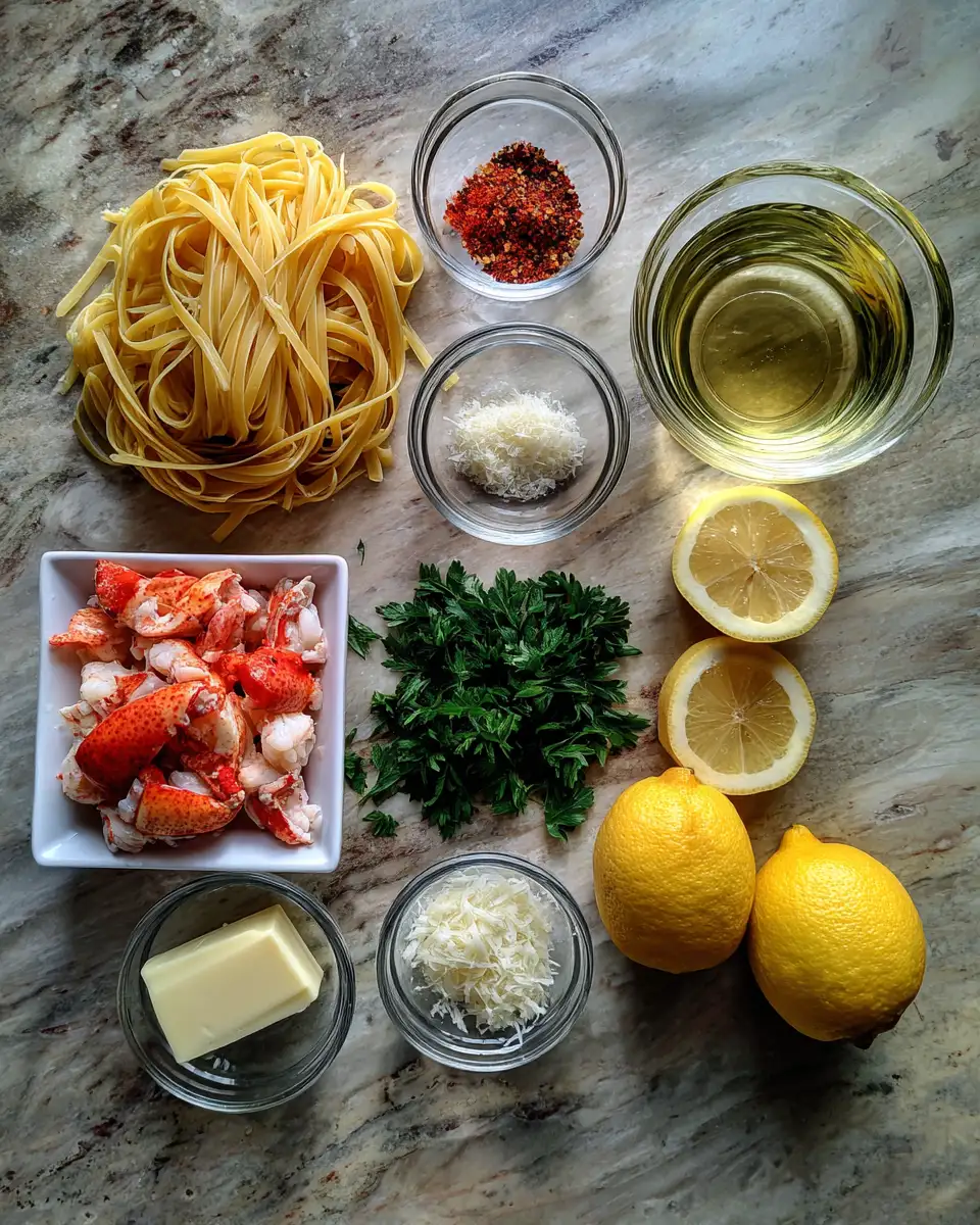 Ingredients for Luscious Lobster Scampi Linguine: Dive into a Seafood Delight