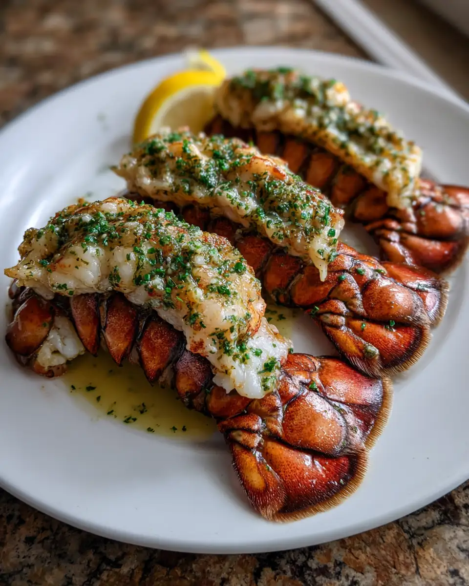 Decadent Lobster Tails with Garlic Herb Butter Sauce Delight 6 Final dish - Decadent Lobster Tails with Garlic Herb Butter Sauce Delight