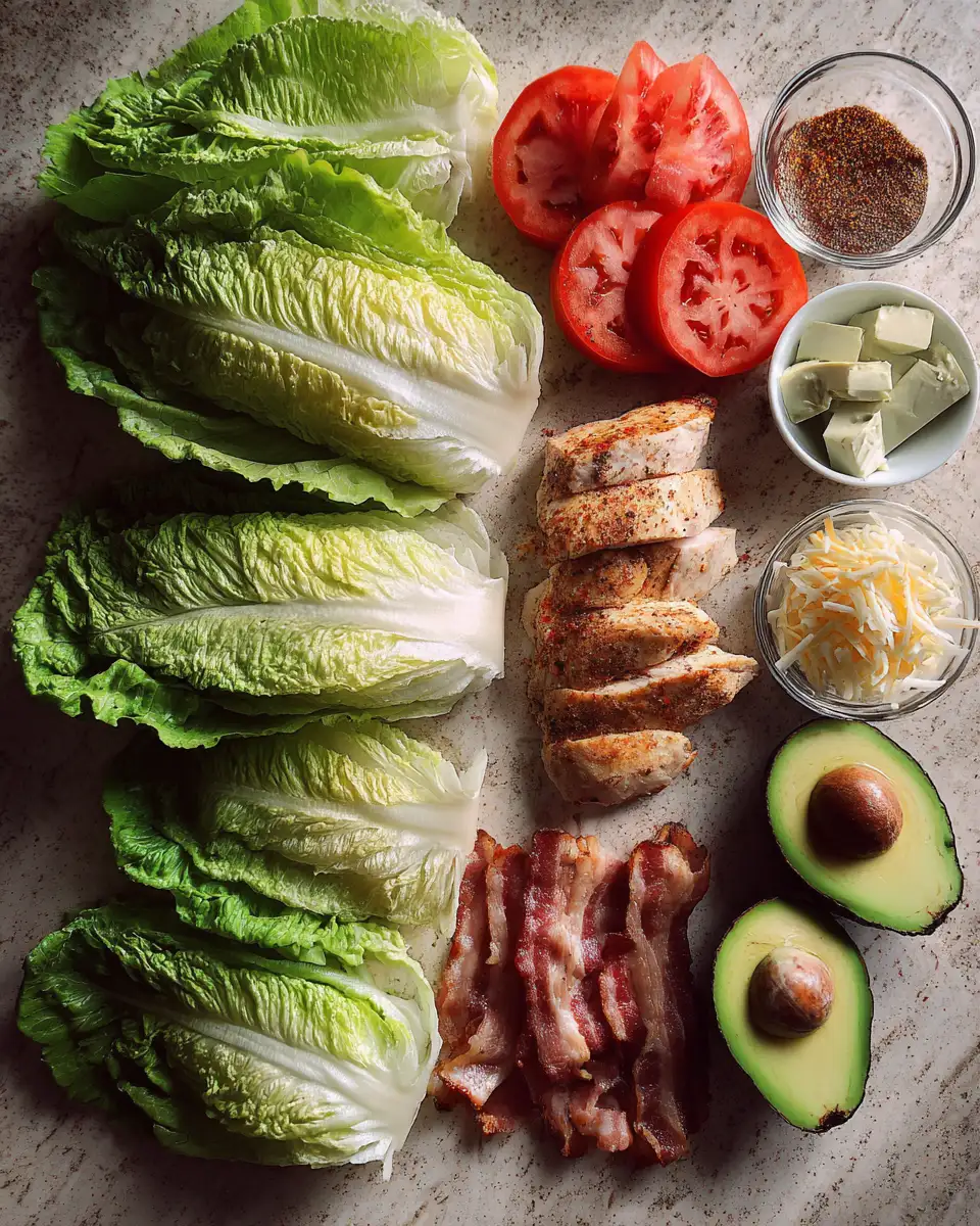 Low Carb Chicken Club Lettuce Wrap: A Guilt-Free Delight 4 Ingredients for Low Carb Chicken Club Lettuce Wrap: A Guilt-Free Delight