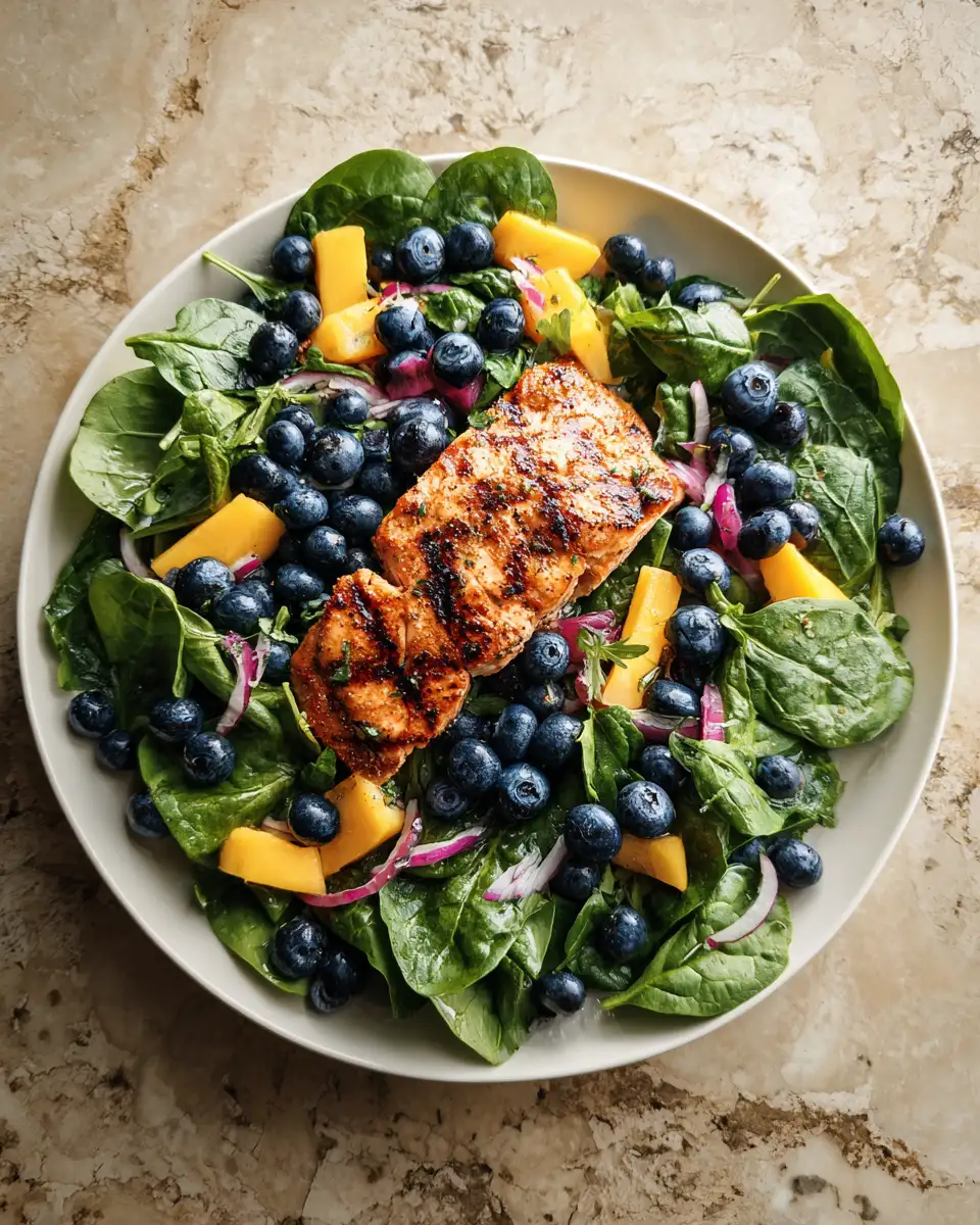 Tantalize Your Taste Buds with a Vibrant Mango Blueberry Spinach Salad 6 Final dish - Tantalize Your Taste Buds with a Vibrant Mango Blueberry Spinach Salad