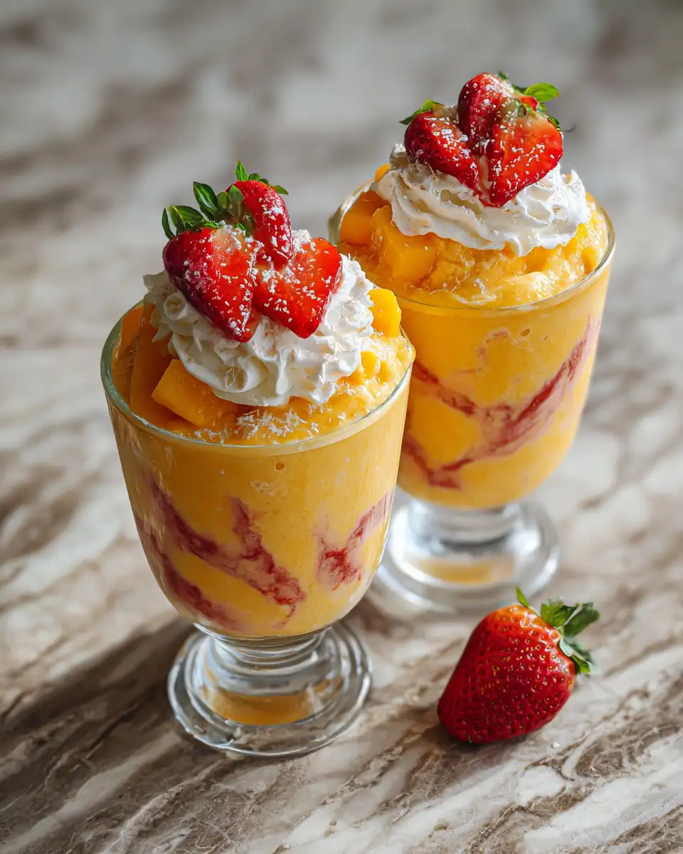 Cool Off with Irresistible Mango Strawberry Swirled Slushies 6 Final dish - Cool Off with Irresistible Mango Strawberry Swirled Slushies