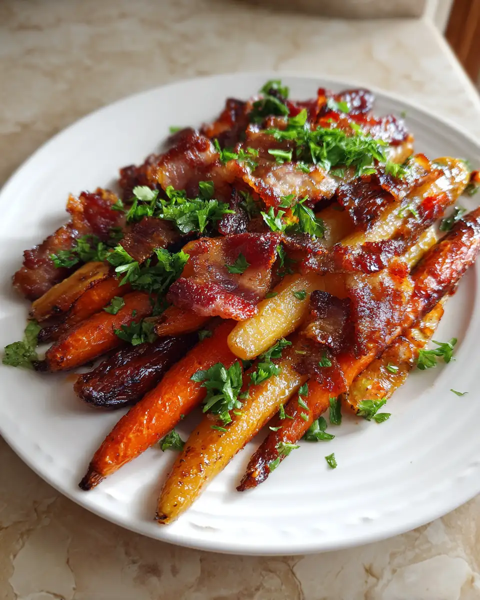 Final dish - Sizzle and Sweetness: Irresistible Maple Bacon Carrots