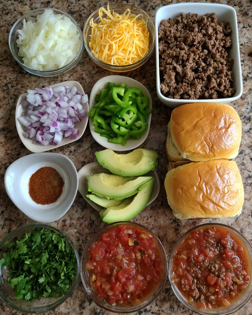 Ingredients for Sizzling South of the Border: The Ultimate Mexican Chopped Cheese Sandwich