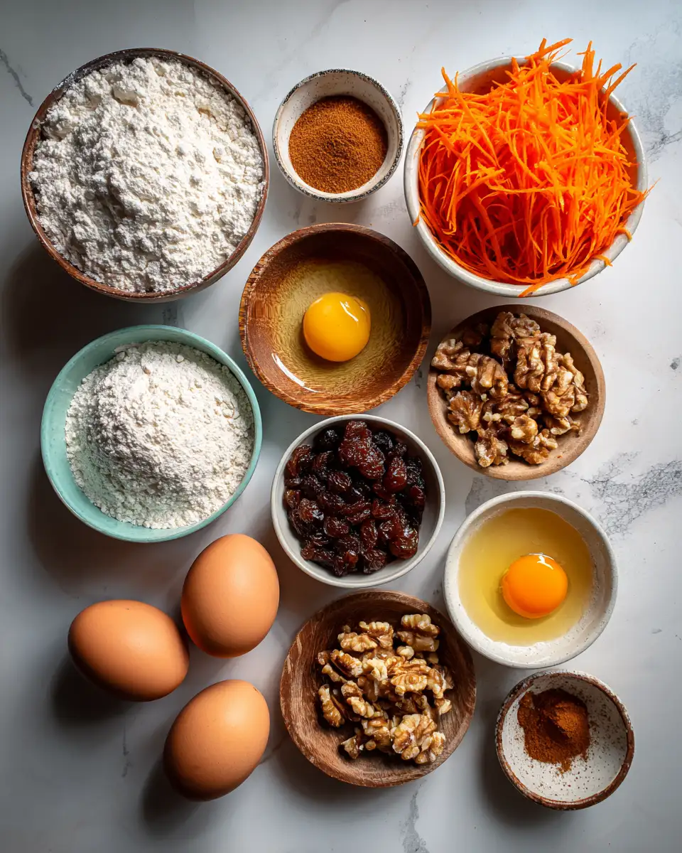 Ingredients for Discover the Secret to a Moist Amish Carrot Cake Delight