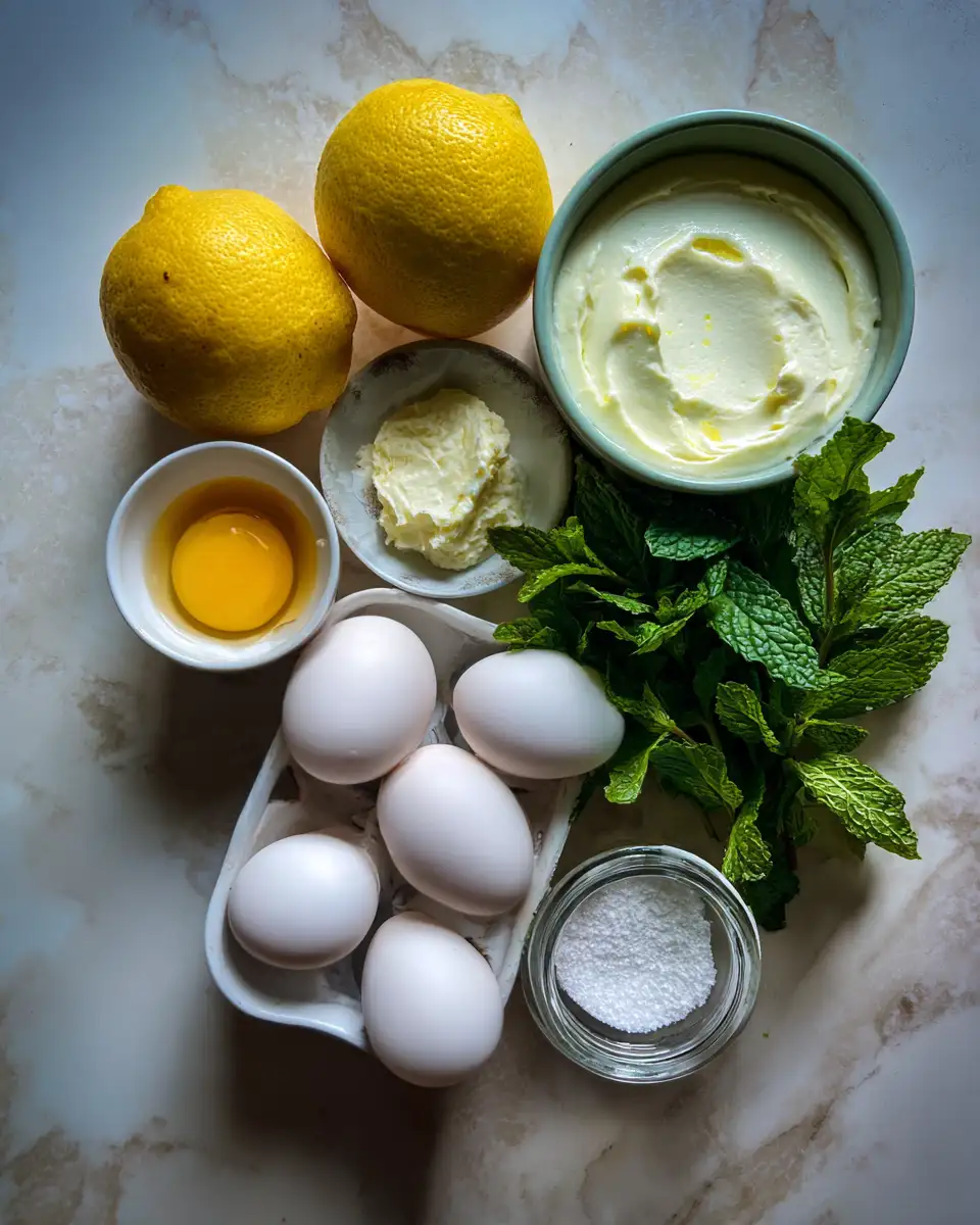 Ingredients for Zesty Elegance: Discover the Refreshing Delight of Mousse Citron Menthe