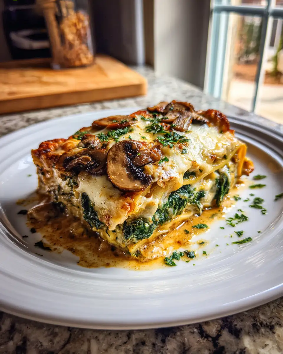 Layered Delights Discover the Ultimate Mushroom and Spinach Lasagna 6 Final dish - Layered Delights Discover the Ultimate Mushroom and Spinach Lasagna
