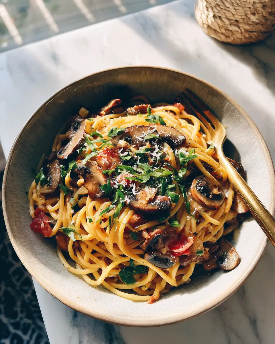 Portobello Mushroom Pasta: A Savory Twist to Your Weeknight Dinner 6 Final dish - Portobello Mushroom Pasta: A Savory Twist to Your Weeknight Dinner
