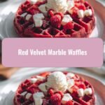 Swirl into Delight with Red Velvet Marble Waffles