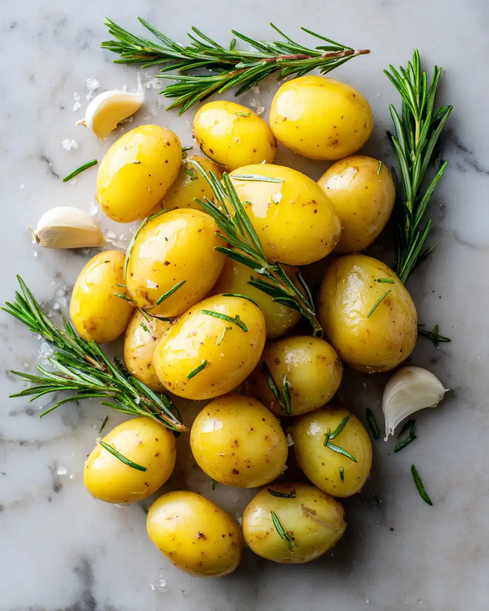 Savory Sensation: Irresistible Rosemary Garlic Potatoes 4 Ingredients for Savory Sensation: Irresistible Rosemary Garlic Potatoes