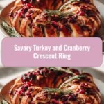Deliciously Festive: Savory Turkey and Cranberry Crescent Ring