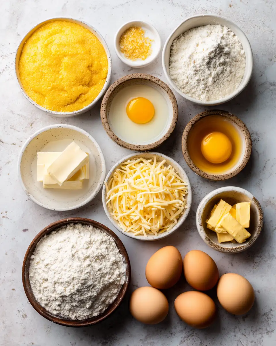 Ingredients for Irresistible Southern Honey Butter Cornbread Poppers