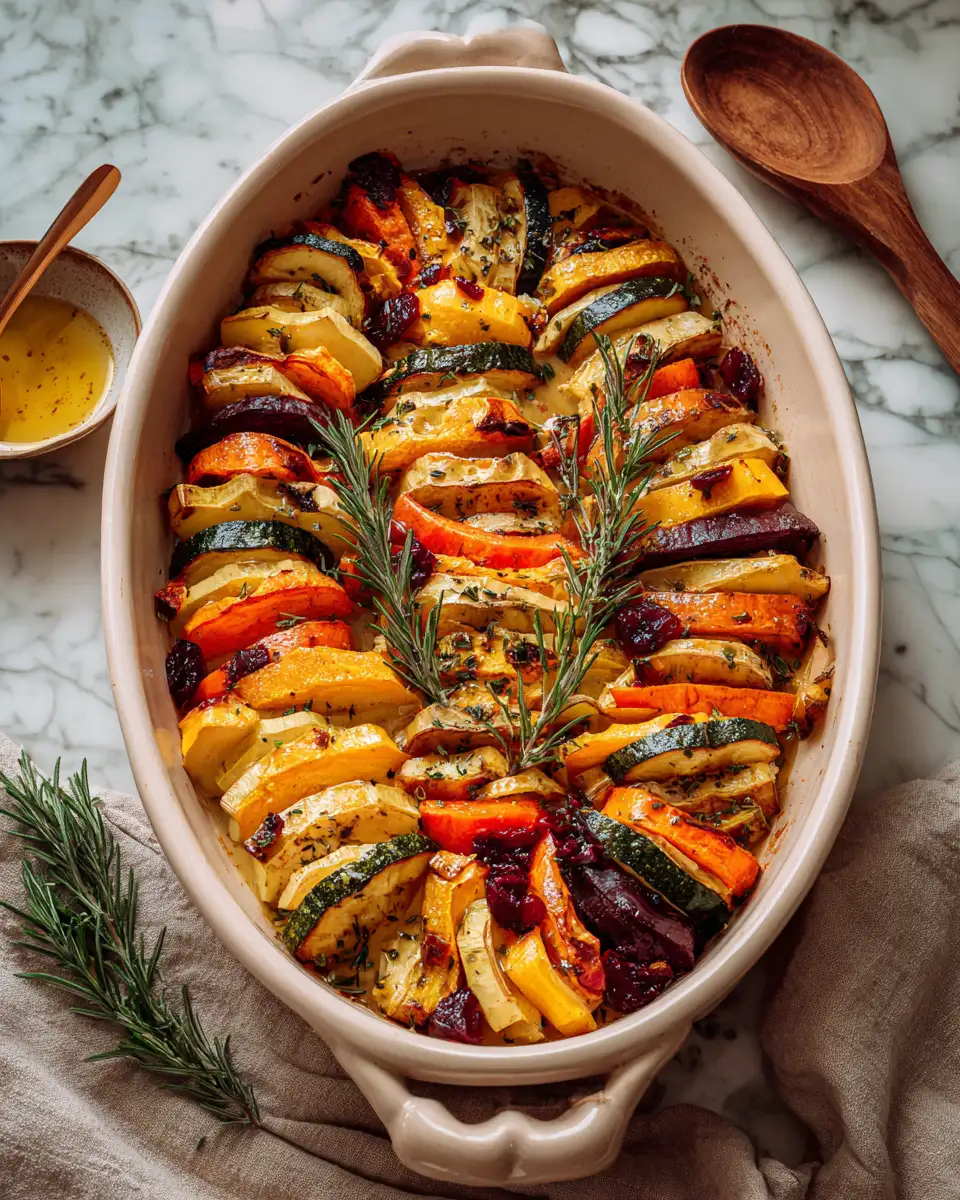 Savor the Season: Squash and Carrot Bake with Cranberry Honey Drizzle 6 Final dish - Savor the Season: Squash and Carrot Bake with Cranberry Honey Drizzle
