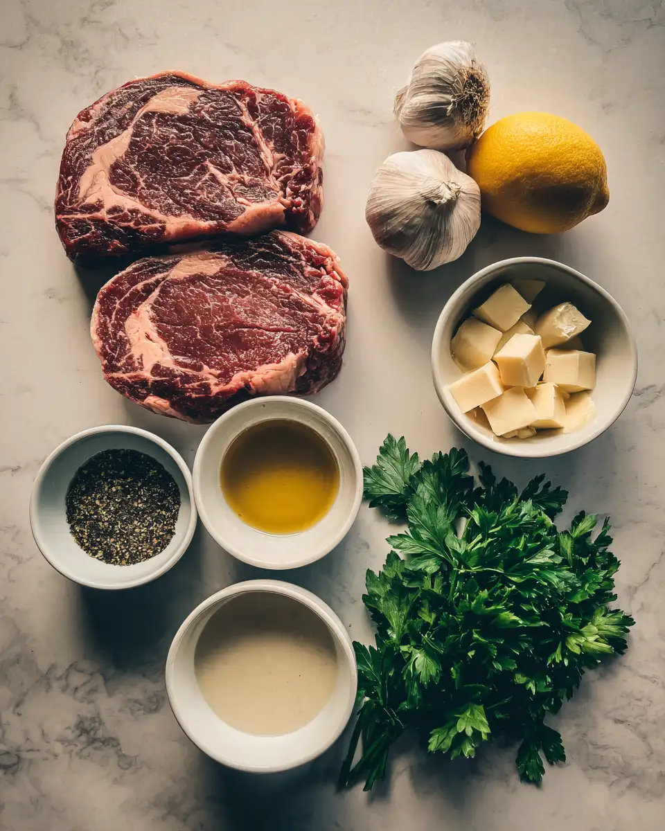 Ingredients for Savor the Ultimate Steak Experience with Decadent Garlic Cream Sauce