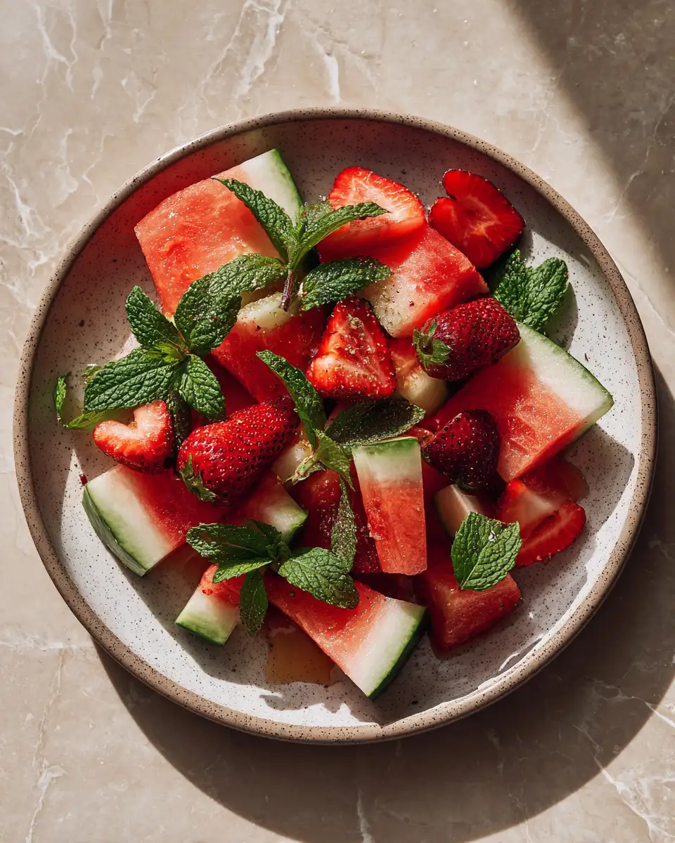 Refreshing Summer Bliss: Strawberry Watermelon Salad with Honey - Featured Image