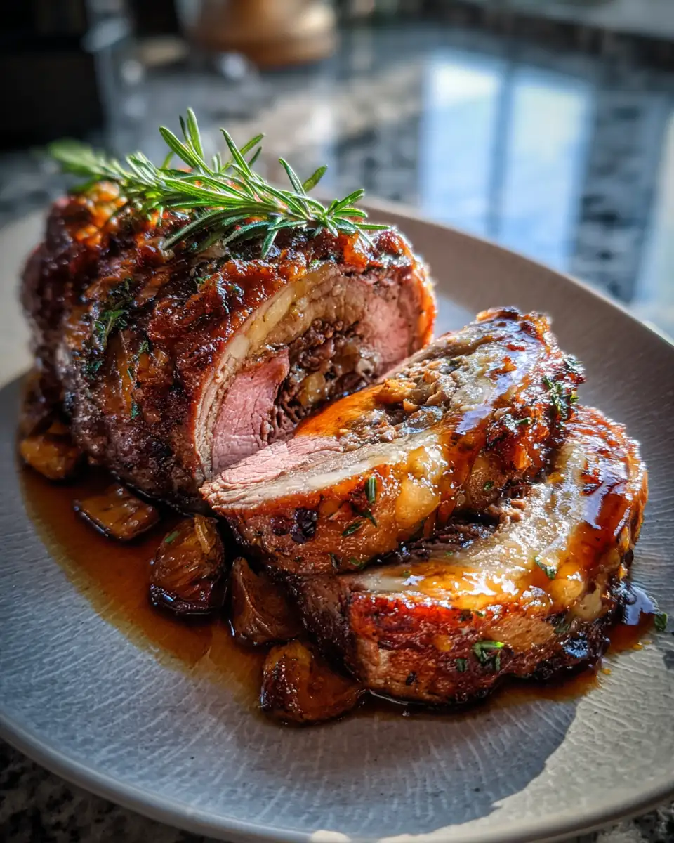 Final dish - Savor the Ultimate Feast: A Stuffed Lamb Roast Lover's Dream