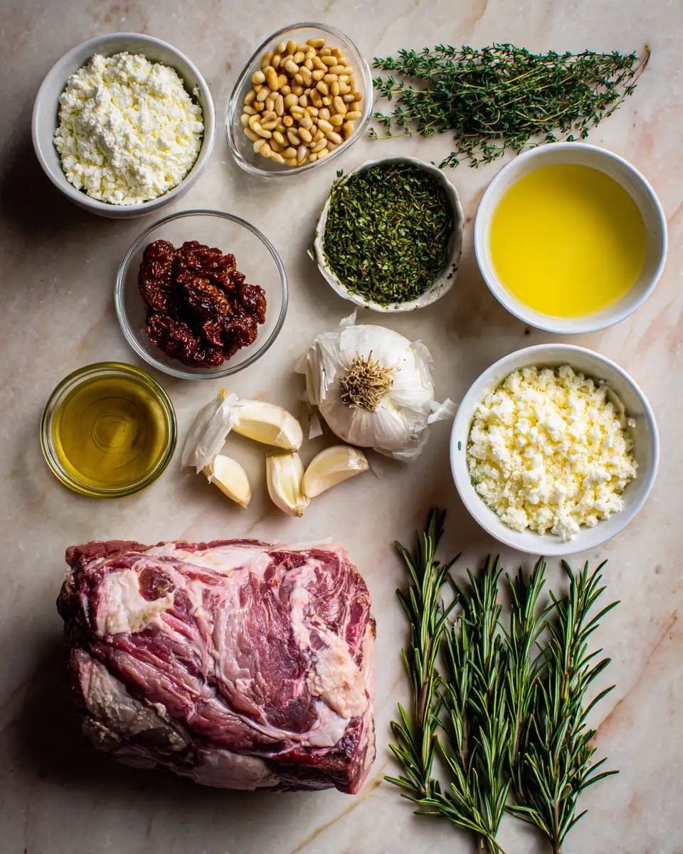 Ingredients for Savor the Ultimate Feast: A Stuffed Lamb Roast Lover's Dream