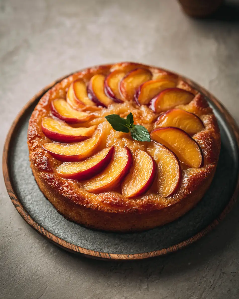 Final dish - Savor the Sweetness: Irresistible Summer Peach Cake Delight