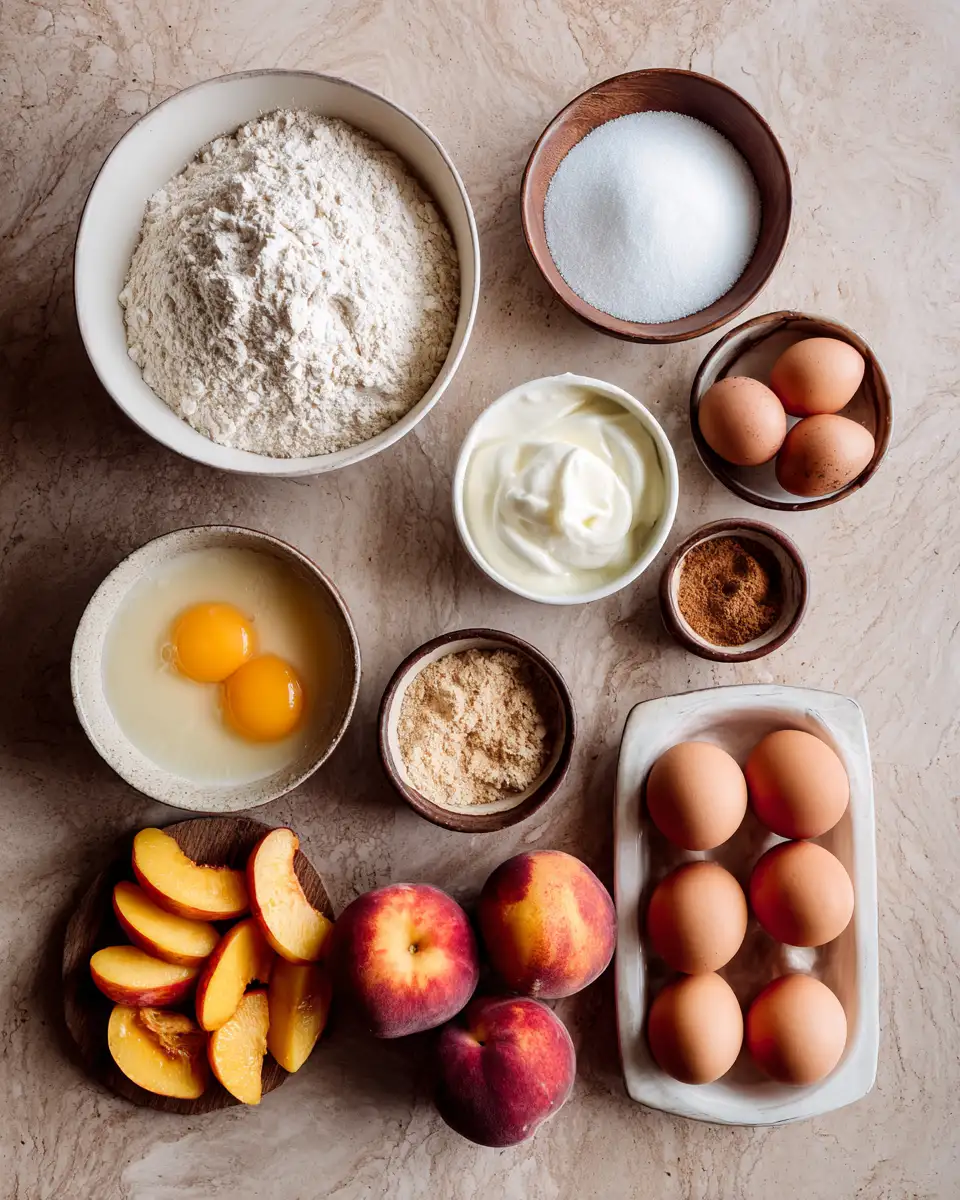 Ingredients for Savor the Sweetness: Irresistible Summer Peach Cake Delight