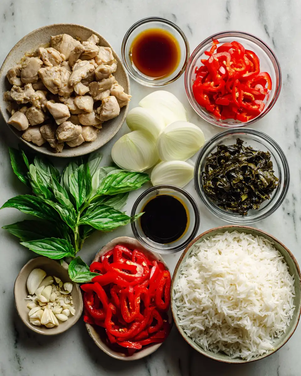 Savor the Spice: A Flavorful Journey with Thai Basil Chicken 4 Ingredients for Savor the Spice: A Flavorful Journey with Thai Basil Chicken