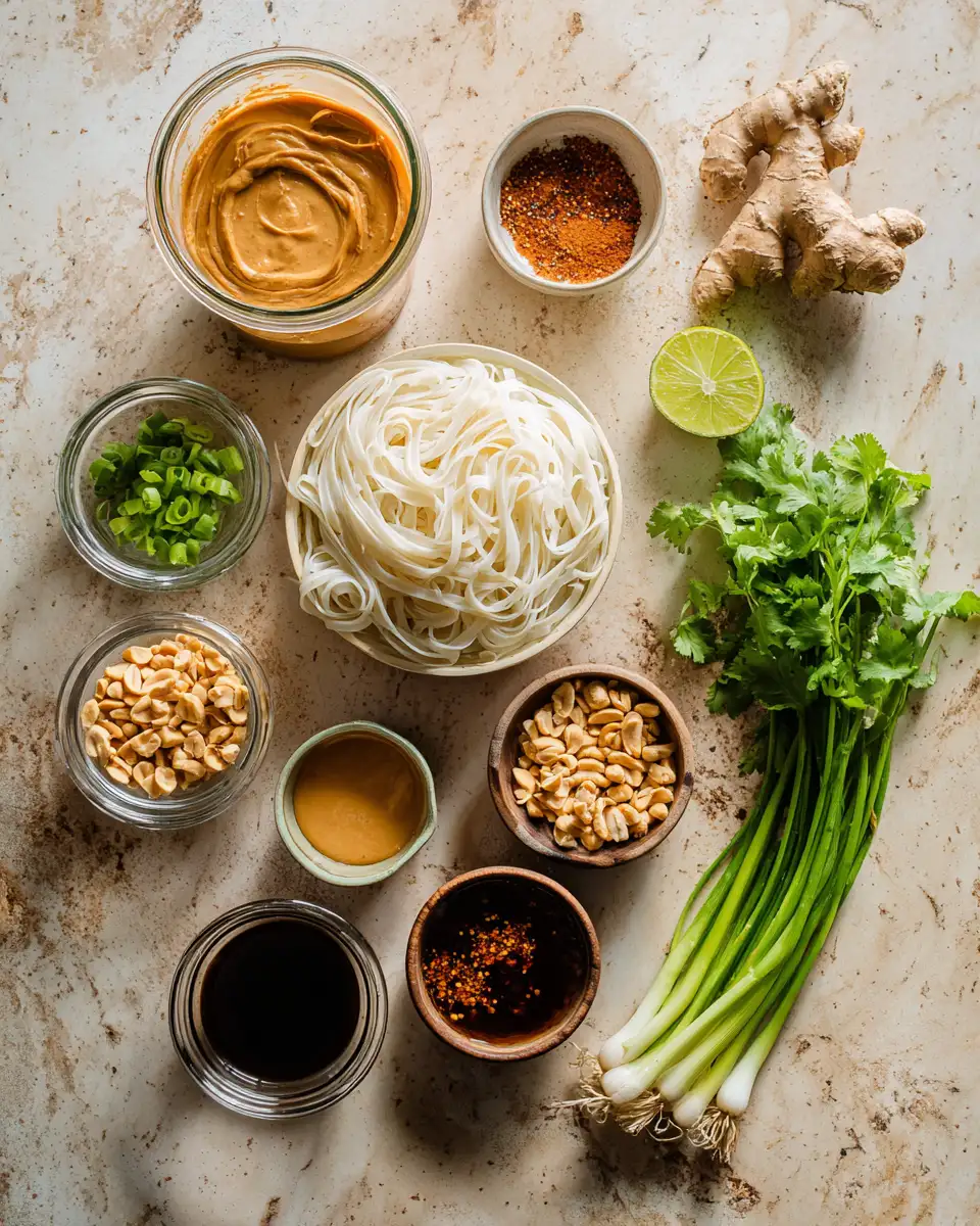 Spice Up Your Dinner Routine with Irresistible Thai Peanut Noodles 4 Ingredients for Spice Up Your Dinner Routine with Irresistible Thai Peanut Noodles