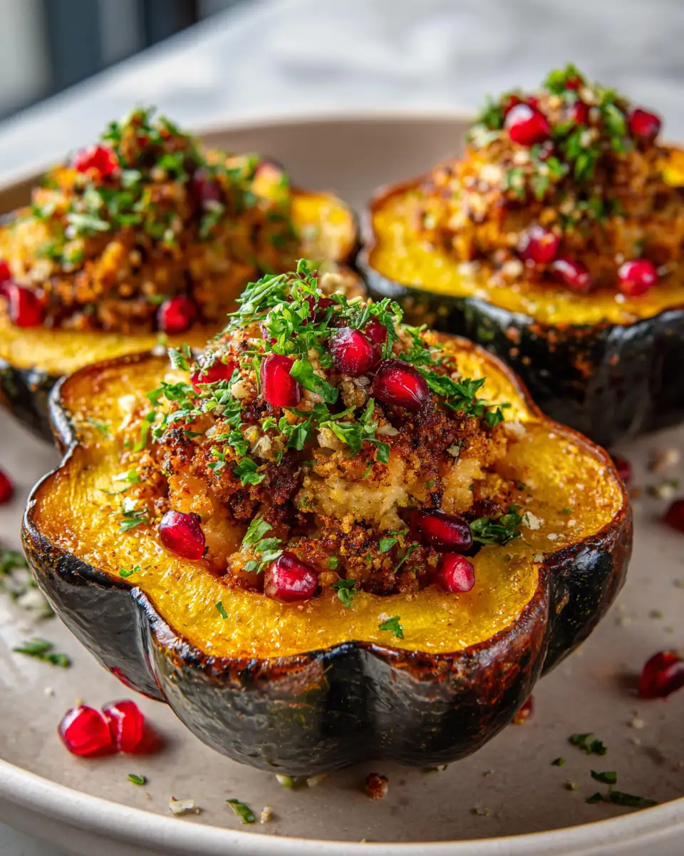 Cozy Fall Flavors: Turkey Stuffed Acorn Squash Delight 6 Final dish - Cozy Fall Flavors: Turkey Stuffed Acorn Squash Delight