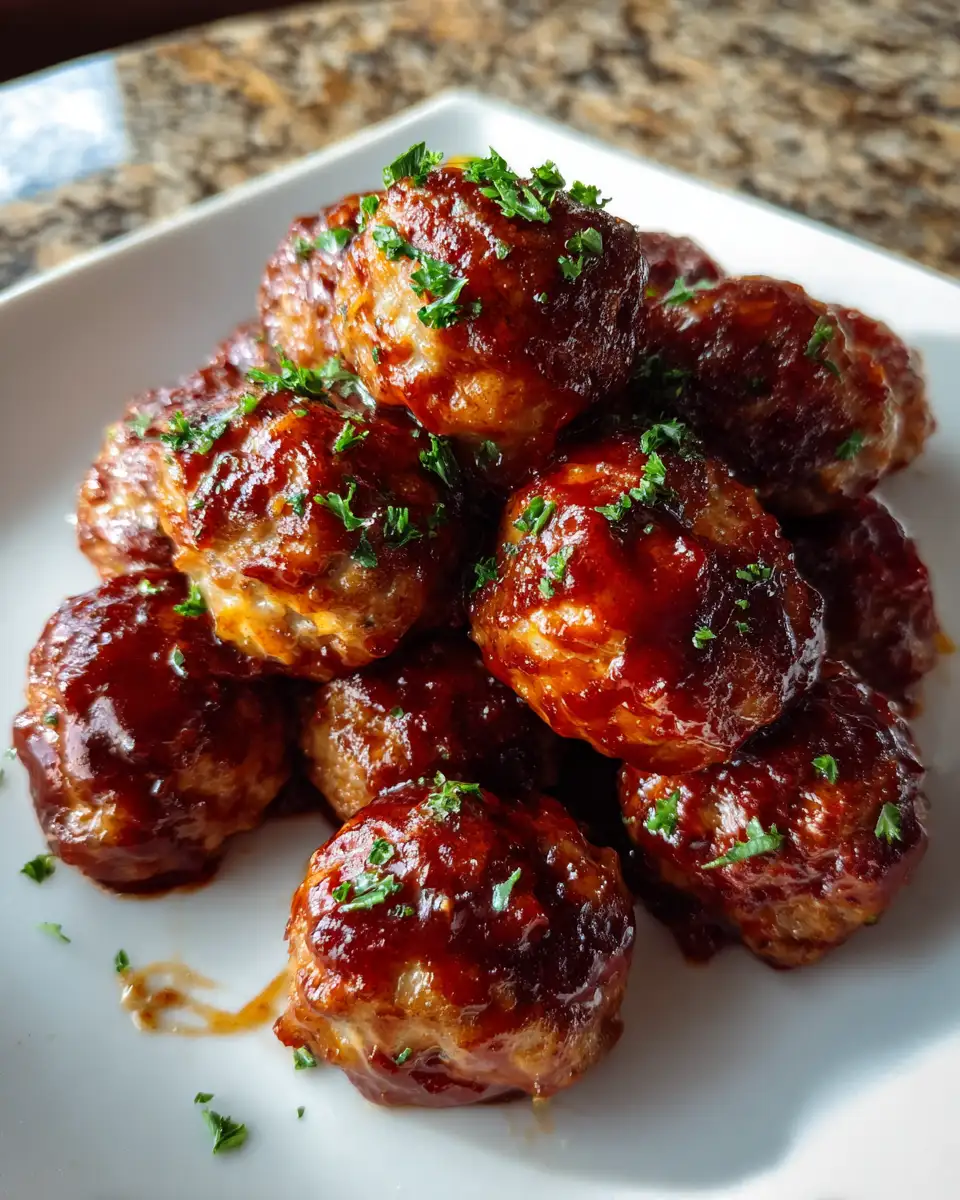 Final dish - Sizzle and Serve: BBQ Bacon Cheeseburger Meatballs in Just 30 Minutes
