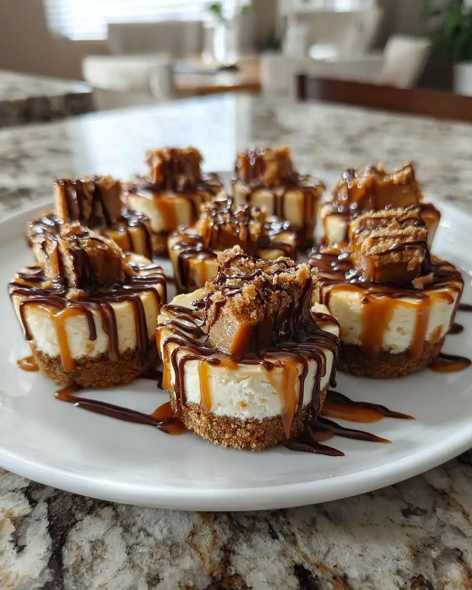 Final dish - Decadent Biscoff Caramel Mini Cheesecakes: A Bite-Sized Delight