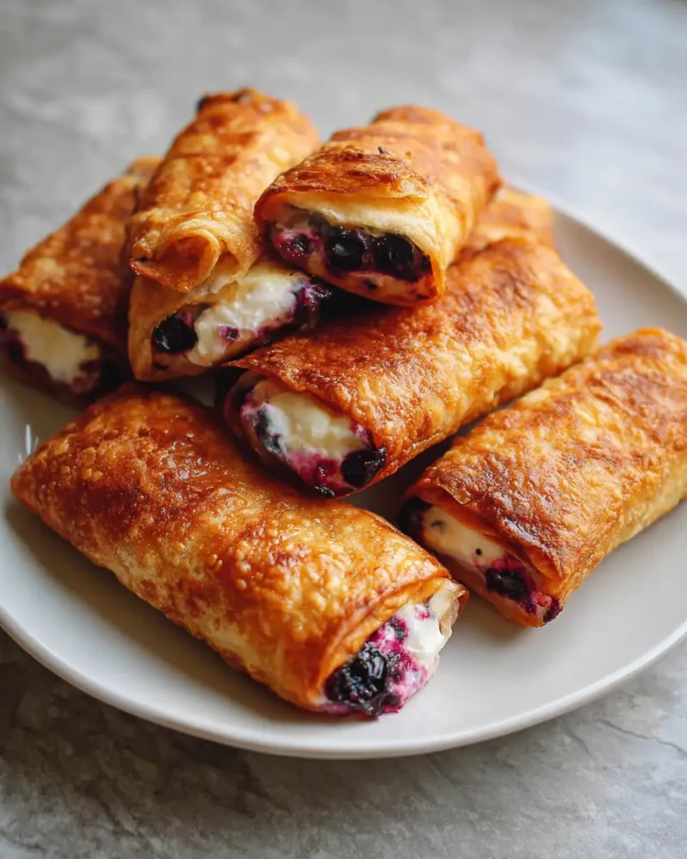 Quick and Easy Blueberry Cream Cheese Egg Rolls in 30 Min - Featured Image