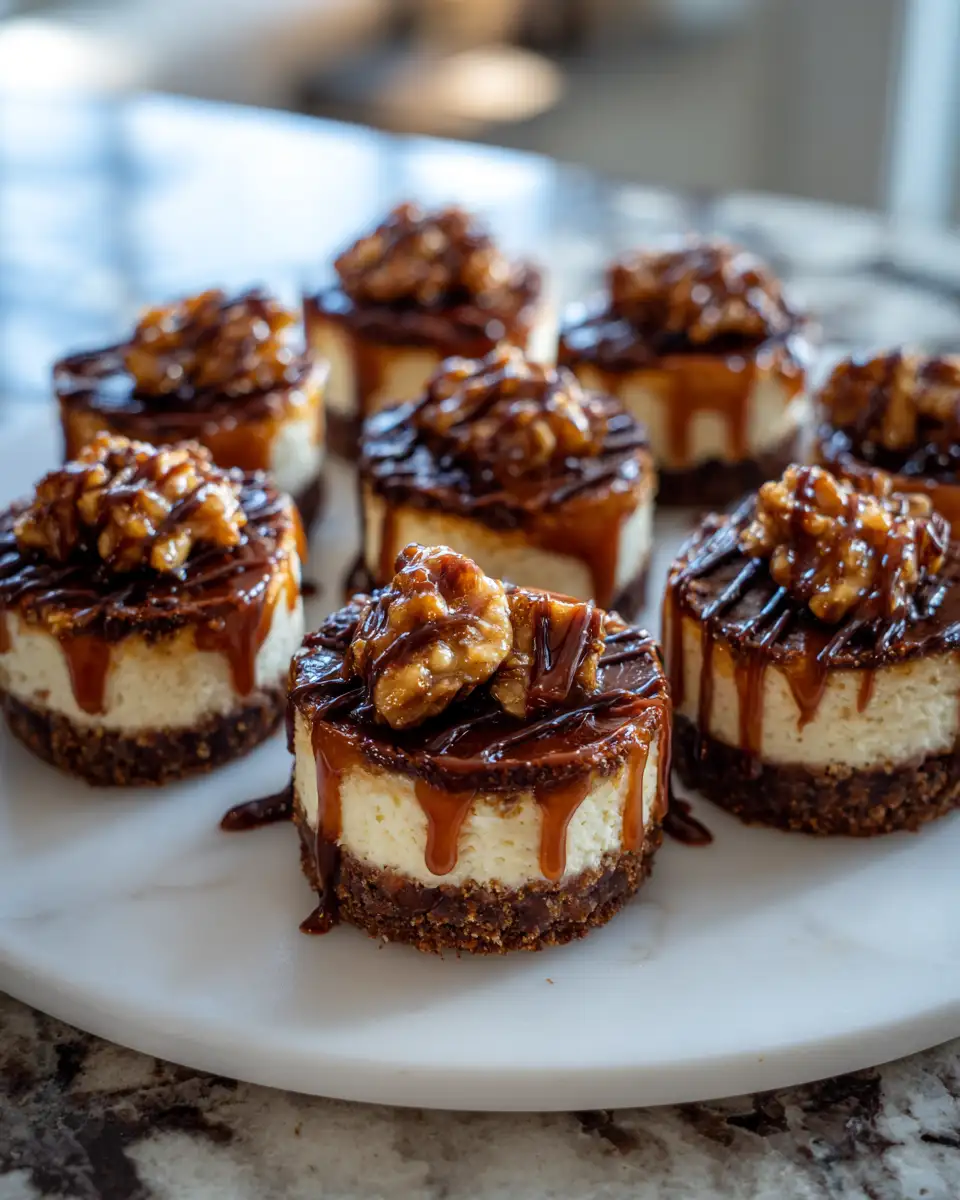 Final dish - Indulge in Irresistible Caramel Apple Chocolate Cheesecake Bites