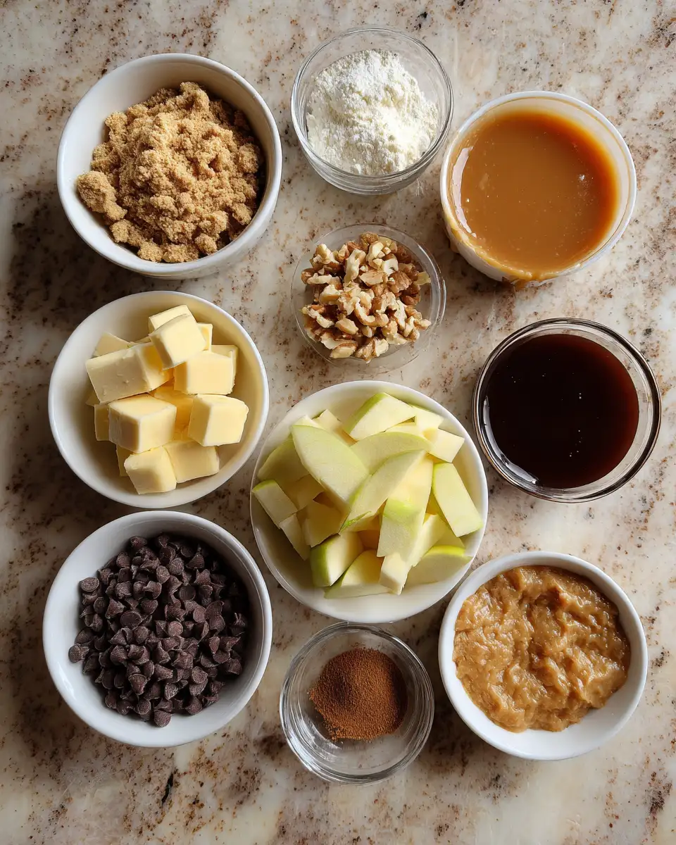 Ingredients for Indulge in Irresistible Caramel Apple Chocolate Cheesecake Bites