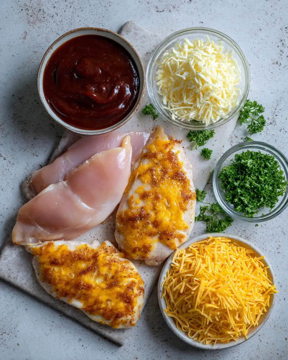Melt-in-Your-Mouth Cheesy BBQ Chicken Cutlets That Will Transform Your Dinner 4 Ingredients for Melt-in-Your-Mouth Cheesy BBQ Chicken Cutlets That Will Transform Your Dinner